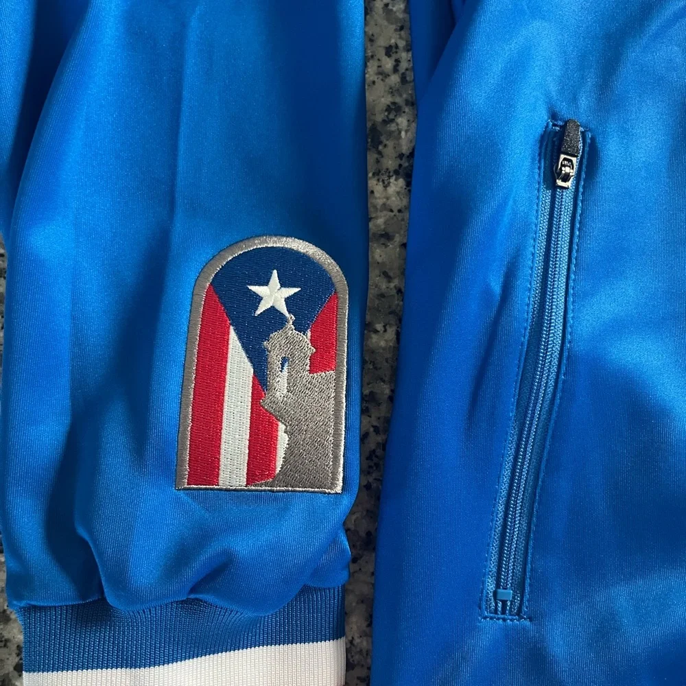 Puerto Rico Blue Baseball Athletic Zip-Up Jacket - Picture 4 of 8